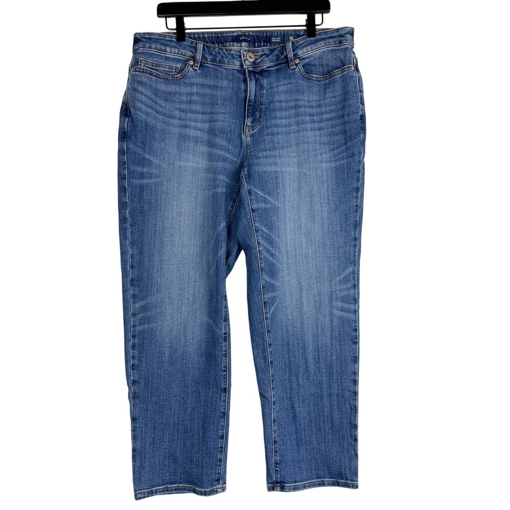 J.Jill Denim Relaxed Boyfriend Jeans Mid-Rise - 18P 18 Petite